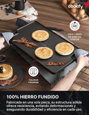 Grill Cookify Plancha grill hierro fundido