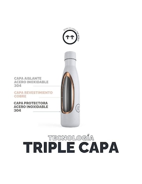 Termo Cool Bottles de acero inoxidable Mediterranean con tapa rosca 500 ml