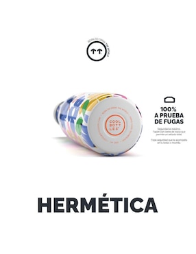 Termo Cool Bottles de acero inoxidable Nébula floral madness con tapa rosca 500 ml