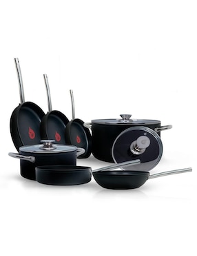 Batería de cocina Titan Black LMKTTBR10USN de titanio antiadherente titanio 10 piezas