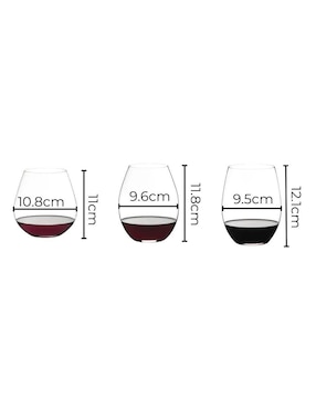 Vaso para vino Riedel the key to wine de cristal con 3 piezas
