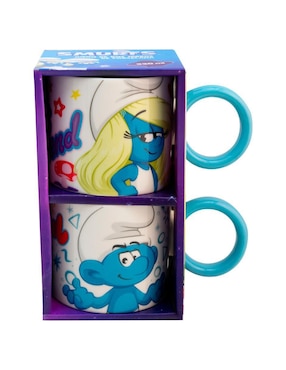 Set de tazas de colección Fun Kids Pitufos 2 piezas
