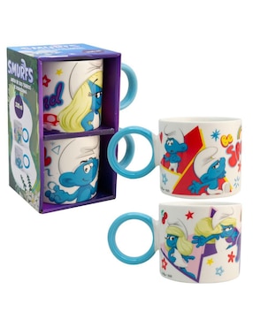 Set de tazas de colección Fun Kids Pitufos 2 piezas