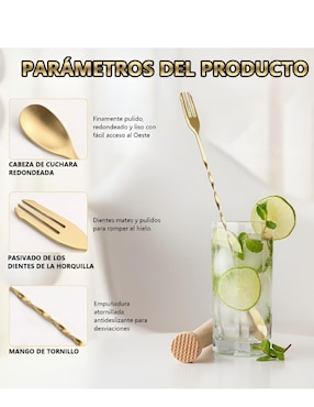 Agitador de bebidas Xtellar de acero inoxidable