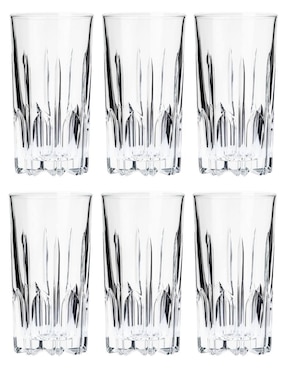 Vaso highball Borgonovo Excalibur de vidrio con 6 piezas
