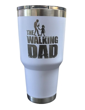Termo Eichh de acero inoxidable Walking dad con tapa push pull 887 ml