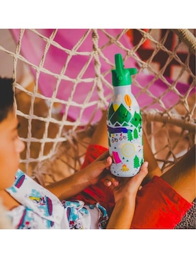 Botella de agua Cool bottles de acero inoxidable Kids outdor adventure con tapa rosca 500 ml