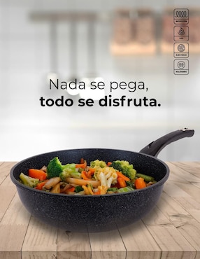 Sartén Wok Queen Sense de mármol