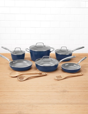 Batería de cocina Cuisinart de aluminio antiadherente cerámica 13 piezas