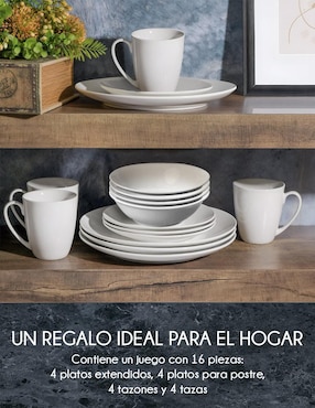 Vajilla cerrada Red Velvet de porcelana para 4 personas