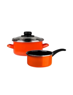 Batería de cocina Ekco Emotion de acero vitrificado 5 piezas