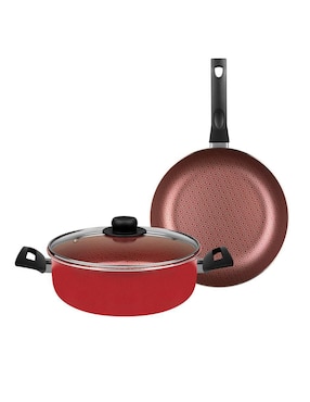 Batería de cocina Ekco Classic de aluminio antiadherente convencional 18 piezas