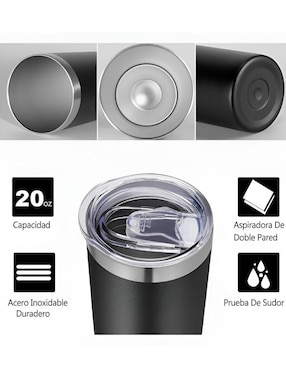 Termo Xtellar de acero inoxidable con tapa flip top 600 ml