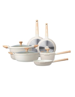 Batería de cocina Vasconia Ceramic de aluminio fundido antiadherente cerámica 9 piezas