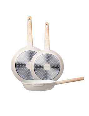 Batería de cocina Vasconia Ceramic de aluminio fundido antiadherente cerámica 9 piezas