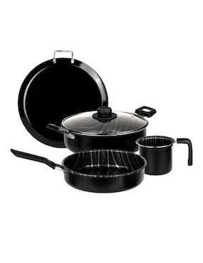 Batería de cocina Ekco Classic de aluminio antiadherente convencional 10 piezas