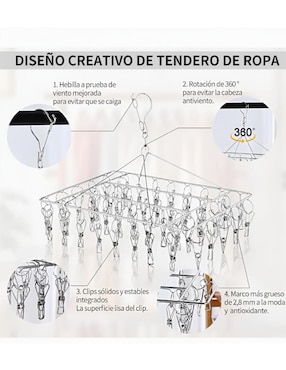 Tendedero portátil Xtellar de acero inoxidable
