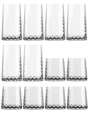 Set de vasos Dof y Highball Stovmex Cairo de vidrio con 12 piezas