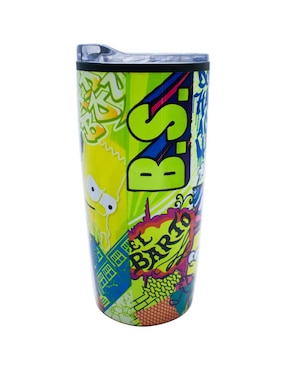 Termo Fun Kids de acero inoxidable Los Simpson con tapa a presión 450 ml