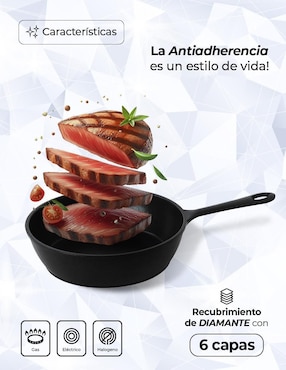 Sartén Queen Sense DIAMANTE de aluminio anodizado
