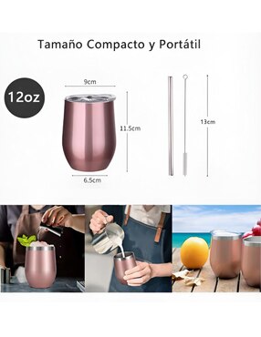Set de vasos con tapa y popote Xtellar Xtllar3637 con 2 piezas