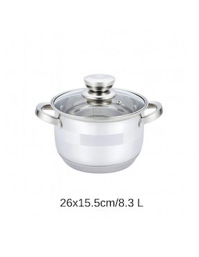 Batería de cocina Haus Roland de acero inoxidable antiadherente combinado 8 piezas