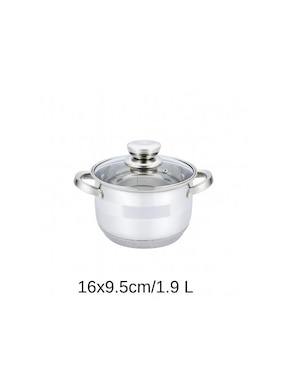 Batería de cocina Haus Roland de acero inoxidable antiadherente combinado 8 piezas