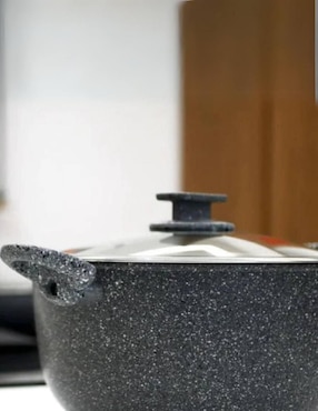 Batería de cocina Accademia Mugnano Cuore di pietra de aluminio forjado antiadherente minerales naturales 4 piezas