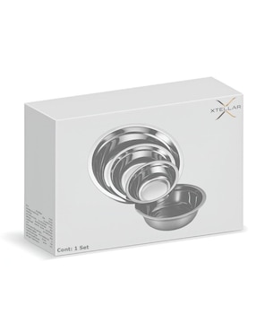 Set bowl Xtellar 6 piezas de acero inoxidable