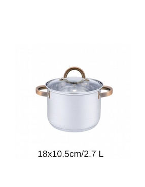 Batería de cocina Haus Roland de acero inoxidable antiadherente convencional 8 piezas