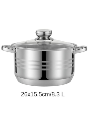 Batería de cocina Haus Roland de acero inoxidable antiadherente combinado 6 piezas