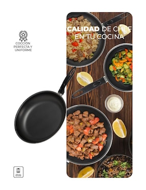 Set de sartenes Queen Sense LOVE COOK de aluminio anodizado 3 piezas
