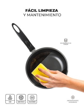 Set de sartenes Queen Sense LOVE COOK de aluminio anodizado 3 piezas