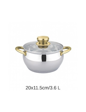 Batería de cocina Haus Roland de acero inoxidable antiadherente combinado 6 piezas