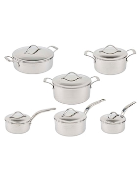 Batería de cocina Lagostina de acero inoxidable 12 piezas