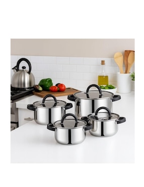 Batería de cocina Haus Roland de acero inoxidable antiadherente combinado 4 piezas