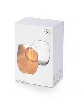 Set de vasos para agua Xtellar de vidrio con 12 piezas