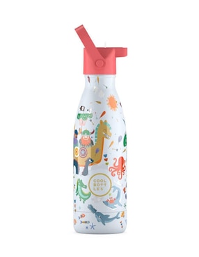 Botella de agua Cool Bottles de acero inoxidable Brave Vikings con tapa rosca 350 ml