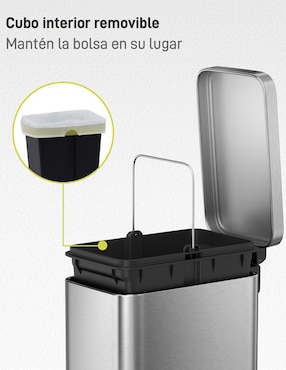 Bote de basura Eko genie de acero