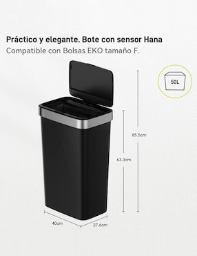 Bote de basura Eko hana de plástico