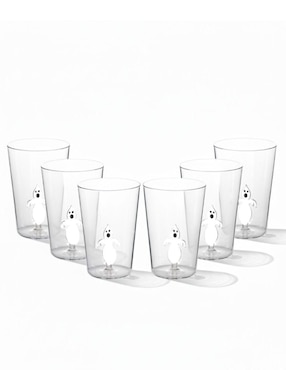 Set de vasos para jugo Ideen fantasma de cristal con 6 piezas