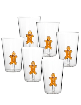 Set de vasos para jugo Ideen jengibre de cristal con 6 piezas piezas