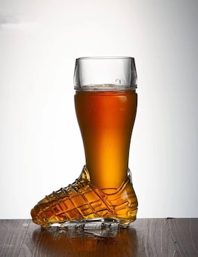 Vaso para cerveza Stovmex Soccer de vidrio con 4 piezas