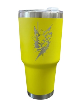 Termo Luxo MX de acero inoxidable Pikachu collection con tapa push pull 887 ml