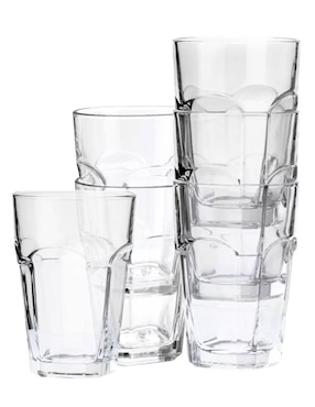 Set de vasos para agua Stovmex San Marco de vidrio con 6 piezas