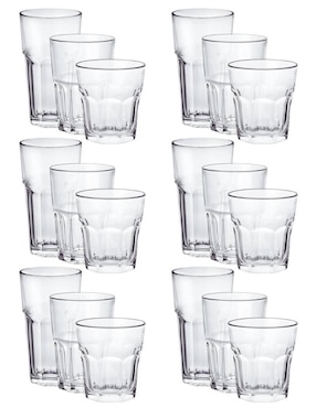 Set de vasos Stovmex London de vidrio con 18 piezas