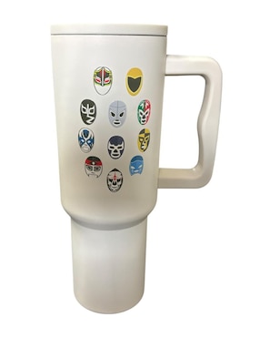 Termo Macarena Brand de acero inoxidable luchadores con tapa rosca 1.2 L