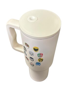 Termo Macarena Brand de acero inoxidable luchadores con tapa rosca 1.2 L