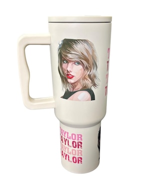 Termo Luxo MX de acero inoxidable Taylor Swift con tapa rosca 1.2 L