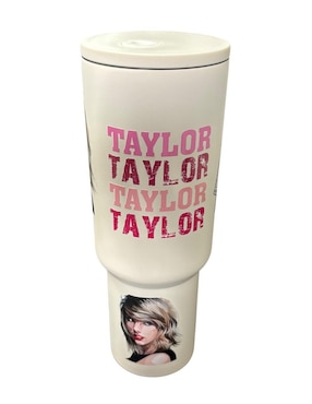 Termo Luxo MX de acero inoxidable Taylor Swift con tapa rosca 1.2 L